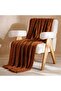Corvin Chunky Cable Knitted Blanket 130x170cm - Caramel