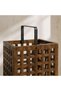 Zaya Acacia Wood Latticed Lantern 22x17x34cm -walnut - 2