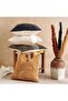 Corded Linen Embellished Down Feel Filled Cushion 50x50cm - Iron - 4