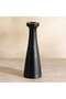 Durian Mango Wood Taper Candle Holder 7x7x20cm -black - 4