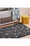 Starry Night Microfiber Rug 120x160cm - Black