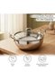 Splendor Triply Stainless Steel Kadai With Lid Dia28cm -chrome - 5