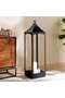 Mahina Metal Arc Lantern 28x28x110cm - Black