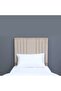 POLINA SINGLE BED VELVET BEIGE 120X200 CM - 3
