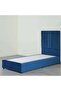 POLINA SINGLE BED VELVET BLUE 90X200 CM - 4