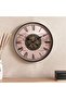 Regal Vintage Gear Wall Clock Dia 60cm - Antique Brown