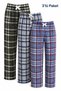Women's Plaid Pajama Bottoms with Elastic Waist Ribbon Detail and Comfortable Cut