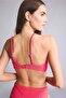 Regular Fit Wrinkled Textured Fabric Fuchsia Bikini Top G3996Ax26Sm - 4