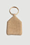 Stone Evening Dress Bag with Metal Accessories - Gold