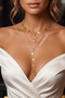 Y Necklace Multi Style 3 Star Necklace Gold