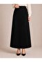 Women's Hijab Leather Look Pleated Skirt
