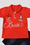 Baby Boy Cotton Polo Suit Pants Top Double Suit Wedding Birthday Engagement Wedding Feast - 2