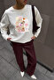 Women's Long Sleeve T-Shirt Coffee Journal Printed White – Stretchy Fabric, Comfortable Fit, Crew Neck - 3