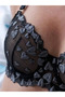 Underwire Heart Patterned Bra Set Transparent - 3