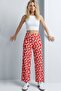 Comfortable Fit High Waist Wide-Leg Viscose Mix Women's Trousers - 6