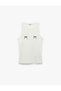 Sleeveless Cotton Bow Detail Ribbed Undershirt - 3