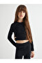 Long Sleeve Blouse with Window Detail Crew Neck Camisole