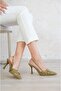 Women's Wille Thin Heeled Shoes - Green - 4