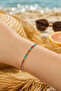 Full Round Silver Zircon Stone Flexible Waterway Bracelet - 5