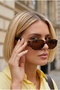 Royal Leopard Gold Accessory Ultra Light Uv400 Filtered Women's Sunglasses - 3
