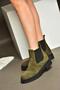 R667015002 Khaki Genuine Leather Suede Women's Boots - 3