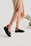 Genuine Leather Black Women's Leather Sandals Dp08-1704 - 2