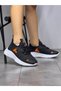 Lace-Up Unisex Children's Sports Shoes-Black-Orange - 2