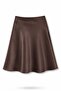 Brown Satin Mini Skirt