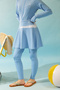 Garnished Swimsuit Skirt Baby Blue - 8