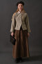 Pens Detailed Short Jacket Stone - 3