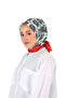 وشاح حريري بنمط هاتاي أحمر - 2