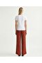 Wide Leg Low Waist Pants - 4