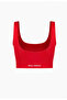 Women's Sports Bustier with Support and Flexible Fit Bra - Red - 6
