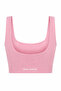Women's Sports Bustier with Support and Flexible Fit Bra - Peony Pink - 7