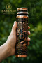 Copper Water Bottle Hand-Embroidered Floral Pattern Copper Flask Gift 700 ml Design - 7