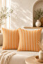 2-Pack Cotton Linen Bohemian Style Throw Pillow Cover Modern Decorative Sofa Cushion Cover