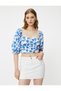 Crop Blouse Sweetheart Neckline - 3