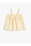 Blouse with Suspenders, Scalloped Embroidery, Ruffled Cotton - 2