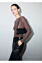 Shiny Detailed Boat Neck T-Shirt - 7