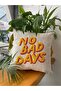 غطاء وسادة مطرز بعبارة "No Bad Days Punch" - 43×43 سم - 5