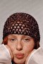 Women's Knitted Beanie Hat Luna Spark Brown – Sequined Sparkling Bohemian Accessory - 4
