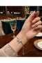 Vip Silver Color Adjustable Elevator Chain Zircon Stone Butterfly Model 316L Steel Bracelet - 2