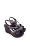 4715 Women's 9 cm Wedge Heel Stone Detailed Skin Sandals