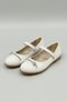 5102 Girl's Ballerina Velcro & Rhinestone Patent Leather Ballerina Shoes - 5