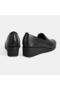 Women's Black Desacomfort Wedge Heeled Leather Shoes - 8