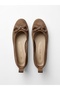 Mia Stilo-0001 Genuine Leather Women's Daily Ballet Flats Mink Suede Shoes - 5