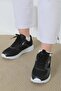 Women's Black High Sole Sneakers - 27089 - 7