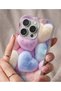 iPhone 14 Pro Max Compatible Transparent Case with Plush Design - 8
