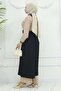 Waist Lace-Up Ribbed Suit Black 19237 - 4