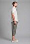 100% Cotton Regular Fit Elastic Tie Waist Khaki Capri H8962Ax26Sm - 2